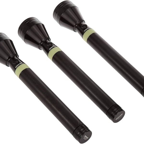 Geepas GFL4680 Rechargeable LED Flashlight (3 Pieces Combo Set)