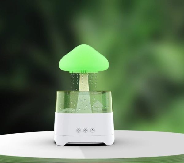 5 IN 1 Bluetooth Speaker Rain Cloud Humidifier, switchable 7 colors, 450ml capacity super quiet, intelligent anti-dry function