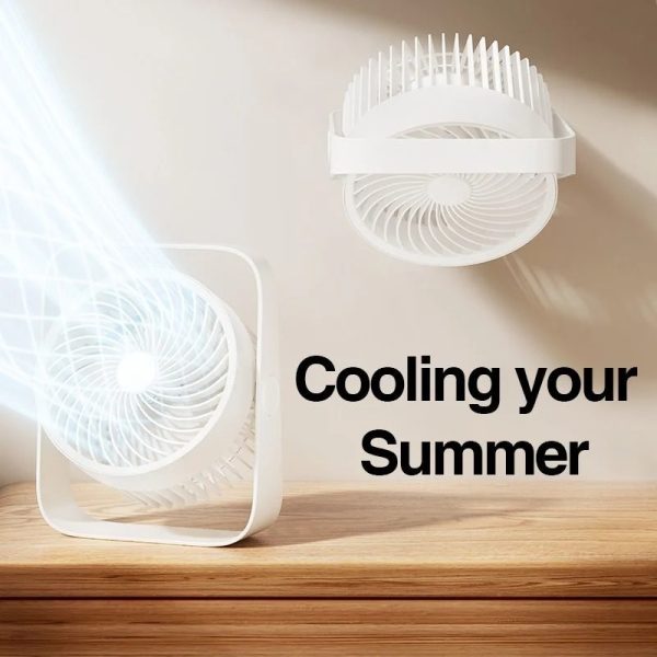 RTAKO D06 DESKTOP DUAL-LAYER CIRCULATING FAN - 3600mah